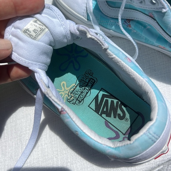 Vans Old Skool Spongebob Squarepants Lace Up Casual Shoes White Blue . UNISEX - Picture 4 of 17